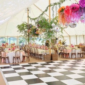 Black &amp; White Dance Floor - DP Marquees Ltd